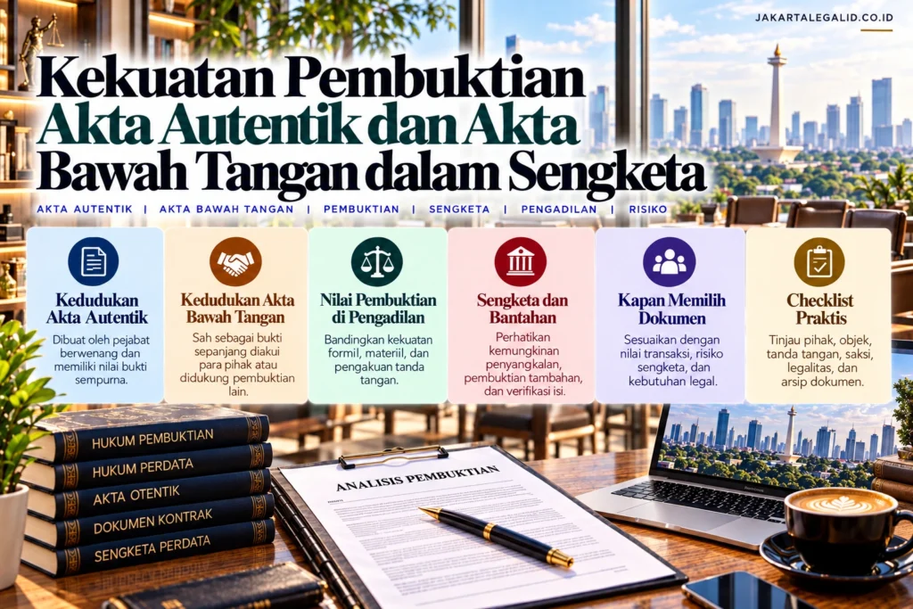 Kekuatan Pembuktian Akta Autentik dan Akta Bawah Tangan dalam Sengketa