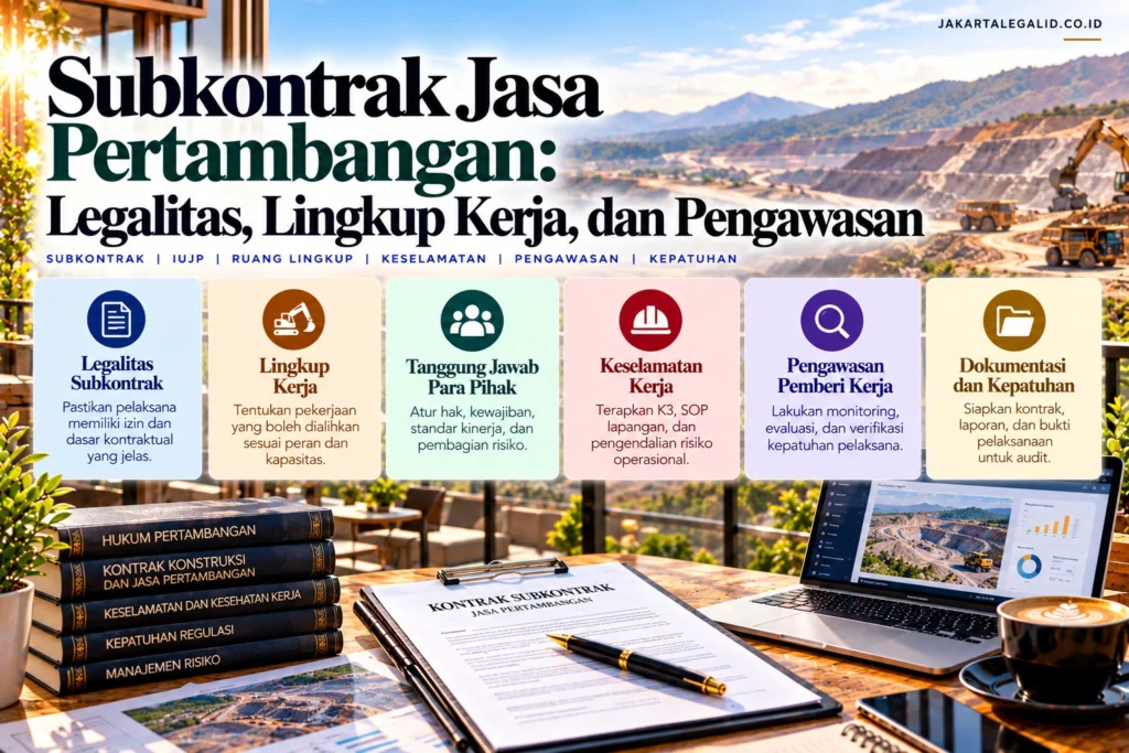 Subkontrak Jasa Pertambangan: Legalitas, Lingkup Kerja, dan Pengawasan